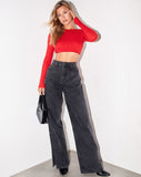 Kovi Crop Top in Rib Racing Red