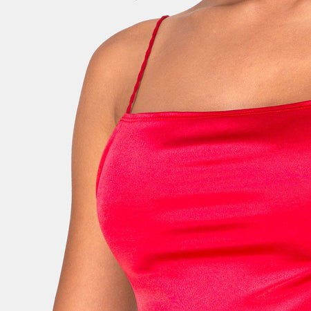 Koza Bodice in Satin Red