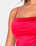 Koza Bodice in Satin Red