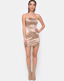 Kozue Dress in Satin Gold