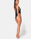 Kristie Swimsuit in Black Mini Rib