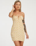 image of Kumala Slip Dress in Daisy Chain Cream