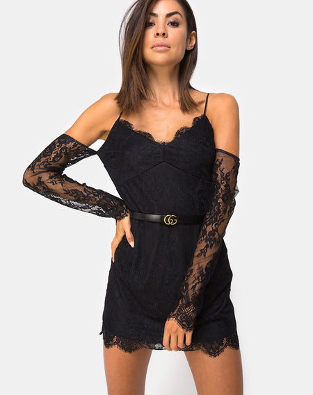 Lesora dress in Lace Black