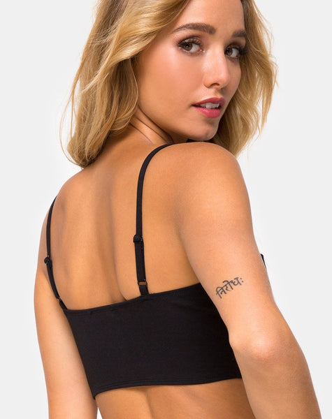 Kyga Crop Top in Black