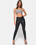 Kylie Crop Top in Tiger with Clear Sequin