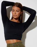 Image of Lali Crop Top in Black