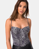 Lanti Bodice in Rar Leopard Grey