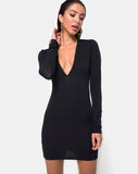 Laoda Bodycon Dress in Black