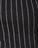 Lara Top in Pinstripe Black