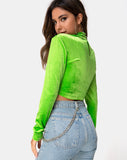 Lara Crop top in Velvet Lime