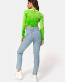 Lara Crop top in Velvet Lime