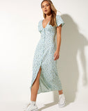 Image of Larin Midi Dress in Pretty Petal Green