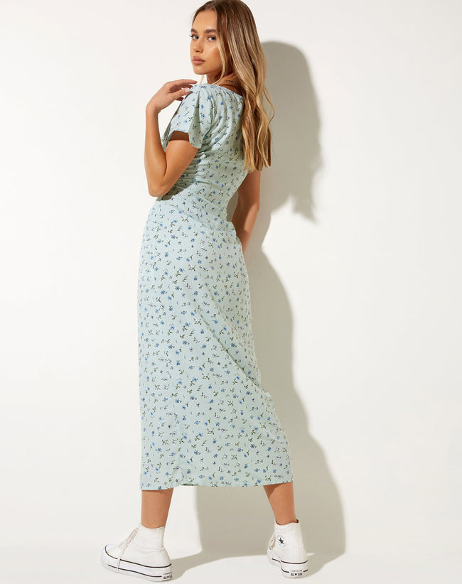 Image of Larin Midi Dress in Pretty Petal Green