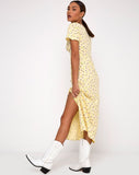 Larin Midi Dress in Wild Flower Lemon Drop