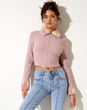 Image of Larita Cardi in Knit Dusky Pink