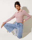 Image of Larita Cardi in Knit Dusky Pink