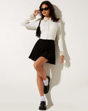 Image of Larita Cardi in Knit White Animal