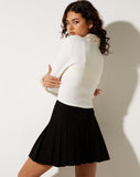 Image of Larita Cardi in Knit White Animal