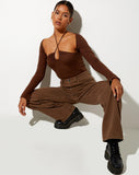 Image of Lasira Bodice in Lycra Cocoa