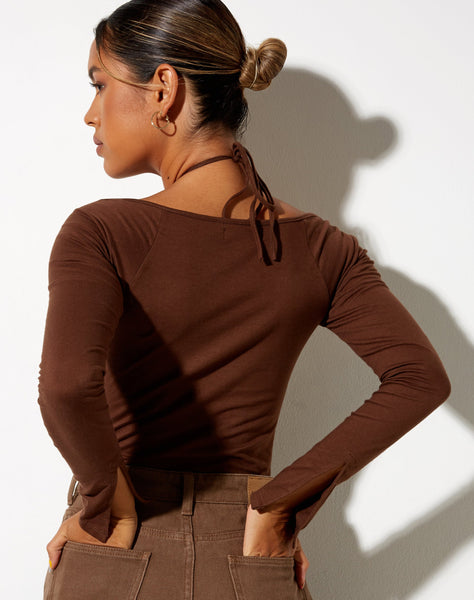 Image of Lasira Bodice in Lycra Cocoa