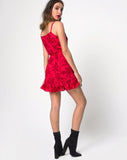 Lasky Slip Dress in Tonal Floral Red