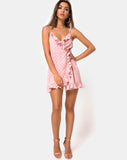 Lasky Slip Dress in Spot Stripe Pink and White