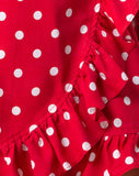 Lasky Dress in Medium Polka Red and White