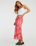 image of Lassie Maxi Skirt in Abstract Blurred Pink