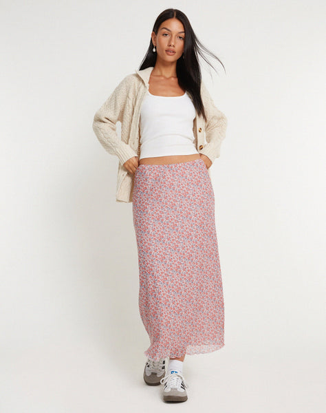 image of Lassie Maxi Skirt in Spring Rose Dusty Pink