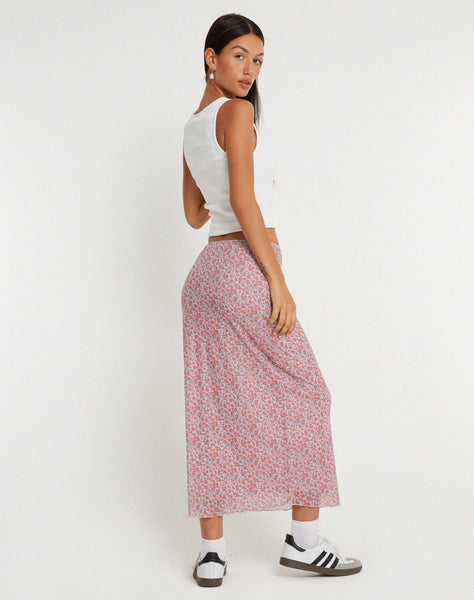 image of Lassie Maxi Skirt in Spring Rose Dusty Pink