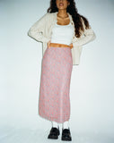 image of Lassie Maxi Skirt in Spring Rose Dusty Pink