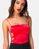 Lati Bodice in Satin Red