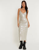 image of Urban X Motel Lativa Midi Dress in Silver