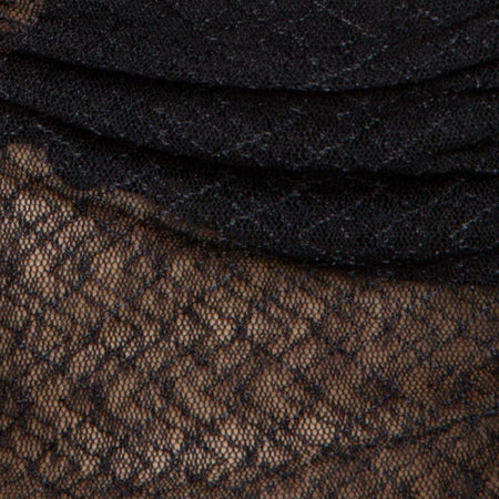 Launa Mini Dress in Lacey Knit Black
