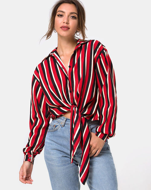 Lauv Shirt in Sunset Stripe Vertical