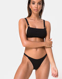 Leema Bikini Bottom in Black Rib