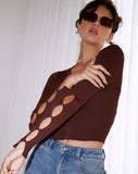 Lemuria Cardi in Rib Dark Brown