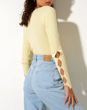 Image of Lemuria Cardi in Rib Light Yellow