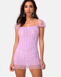 Lenira Mini Dress in Lilac