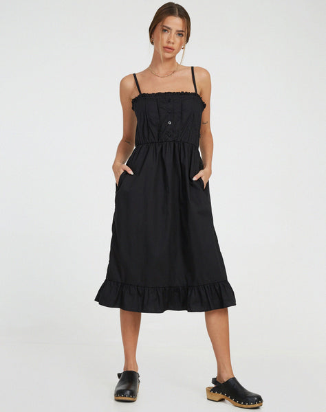 image of Lennox Midi Dress in Black