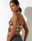 image of Lenzi Corset Top in Camo