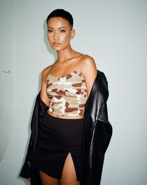 image of Lenzi Corset Top in Camo