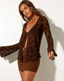 Image of Leon Cardi in Brown Flock Daisy