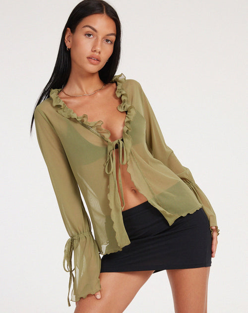 image of Leonita Cardi in Mesh Olive