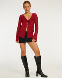 image of Leony Cardi in Red Flock Mesh