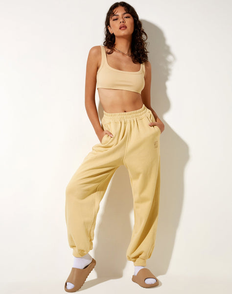 Image of Letha Crop Top in Rib Custard