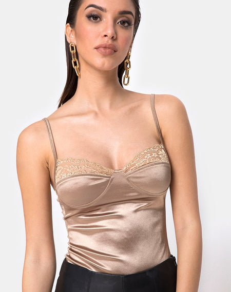 Picola Bodice in Net Tan