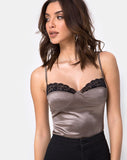 Letta Bodice in Warm Steel