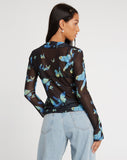 image of Lica Cardi in Butterfly Watercolour Black