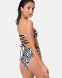 Lien Bikini Top in Dalmatian